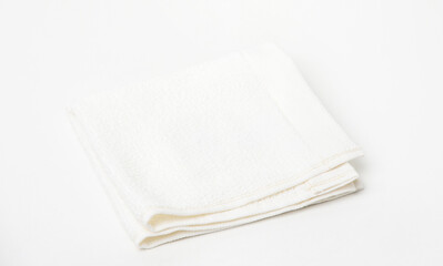 Mossy towel isolated on white