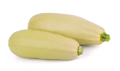 vegetable green zucchini isolated on white background close up