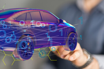 Energy car concept. Vehicle EV charge battery electric