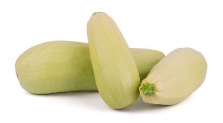 vegetable green zucchini isolated on white background close up