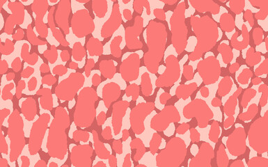 Abstract modern leopard seamless pattern. Animals trendy background. Pink decorative vector stock illustration for print, card, postcard, fabric, textile. Modern ornament of stylized skin