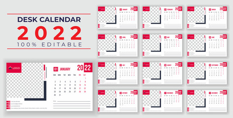 2022 desk Calendar victor banner eps or social media design, 2022 desk Calendar design victor template, new desk and wall calendar design with creative and dynamic shapes for print-ready design