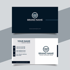 Professional White and Black Business Card Template Design