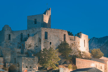 Ancient village of quaglietta rebuilt after the 1980 earthquake, campania, avellino, irpinia, italy