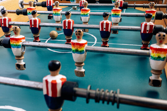 Part of vintage table football