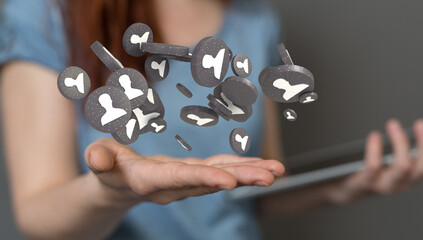 Abstract technology group and data