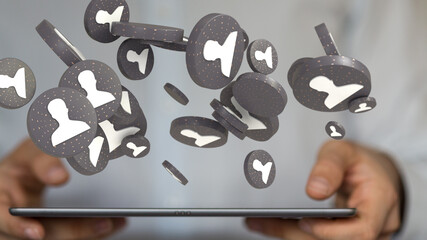 Abstract technology group and data