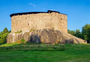 Medieval Raseborg Castle, July evening. Finland