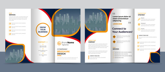 Creative corporate modern business trifold brochure template