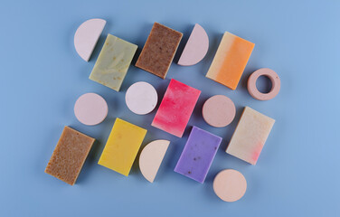 Natural organic soap. Skincare concept