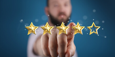 excellent service and best customer experience or good client , business man showing thumb up
