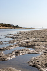 Ebb tide in the Ria Formosa lagoon, Cacela Velha, Algarve