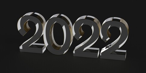 Happy New Year 2022 Text Typography Design Patter,
