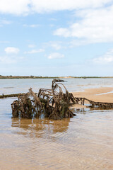 Fototapeta premium Mariculture at Ria Formosa, Cacela Velha, Algarve