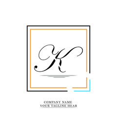 Creative letter K logo design.