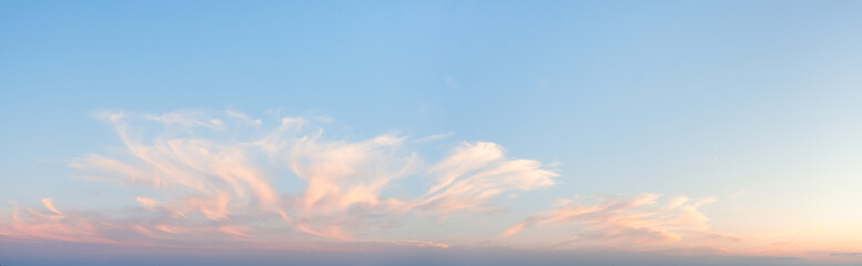 sunset sky and clouds panorama