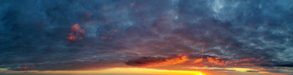  panorama sky. Beautiful cloud in the sunrise sky background. Sky banners background.