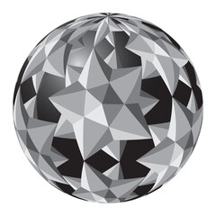 Sphere with a cubic pattern along the surface design element