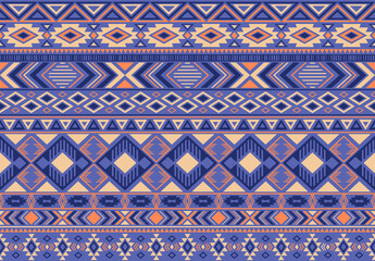 Boho pattern tribal ethnic motifs geometric seamless vector background. Chic indonesian tribal motifs clothing fabric textile print traditional design with triangle and rhombus shapes.