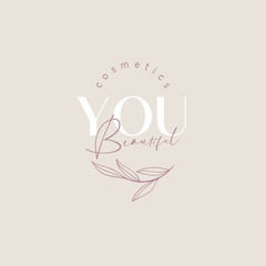 Beauty logo beauty studio and cosmetic brand template