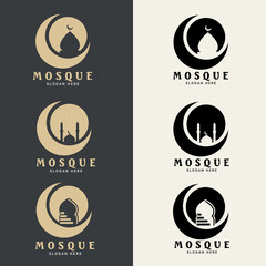 Fototapeta premium Mosque Logo. Mosque Icon Design Template