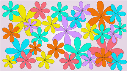 seamless background with flowers