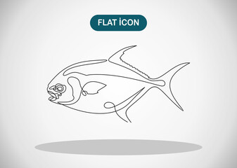 fish logo design vector background