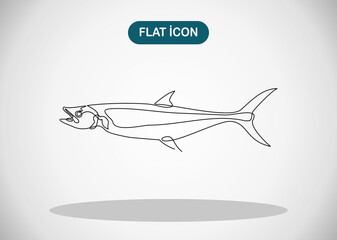 fish logo design vector background