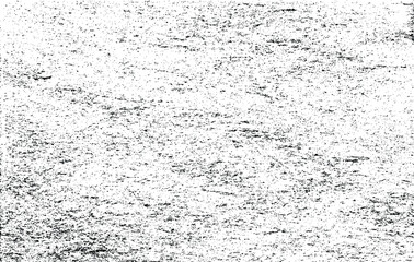 Small uneven spots and particles of debris. Abstract vector texture. Distressed uneven background. Grunge texture overlay with fine grains isolated on white background. Vector illustration. EPS10.