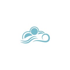 Wind icon logo design template vector
