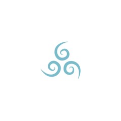 Wind icon logo design template vector