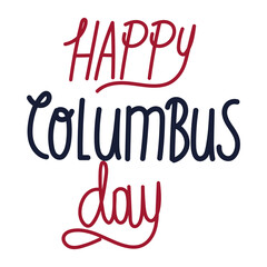 Happy Columbus Day text