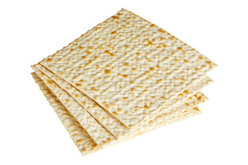 Traditional Jewish matzo for Easter. white background