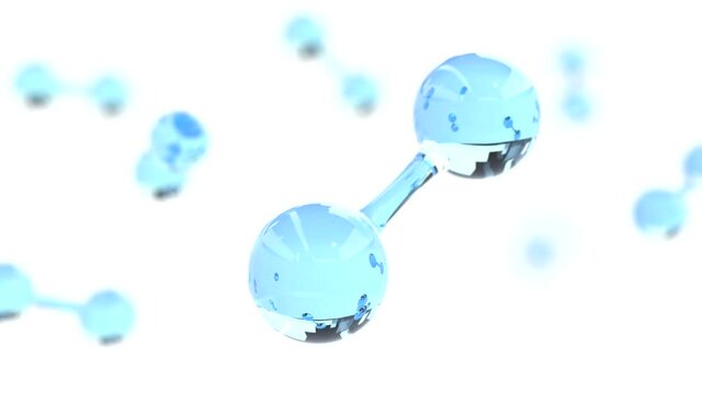 Schematic hydrogen molecule Science concept 