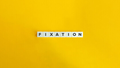 Fixation banner. Block letters on bright orange background. Minimal aesthetics.