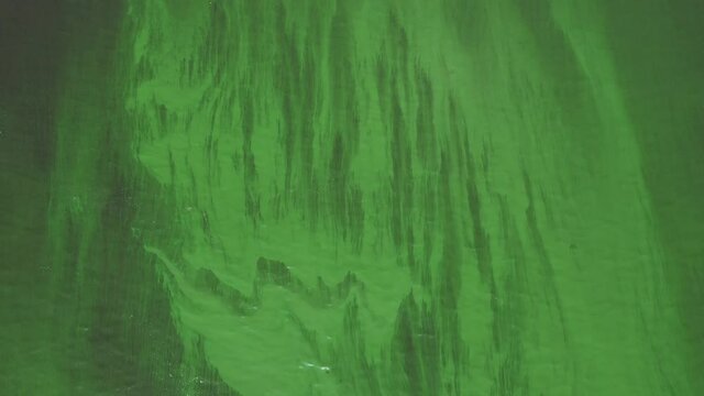 2021 - Excellent aerial shot of algae growing in Lake Okeechobee, Florida.