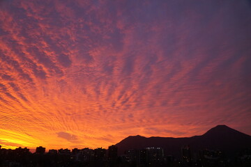 Sunset in Santiago, Chile