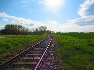 Fototapeta premium railway in the field