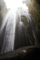 In the canyon of Gljufrafoss, Iceland