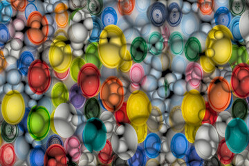 background image with 3d color spheres, illustration design