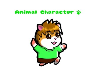 動物　キャラクター　ハムスター　男の子