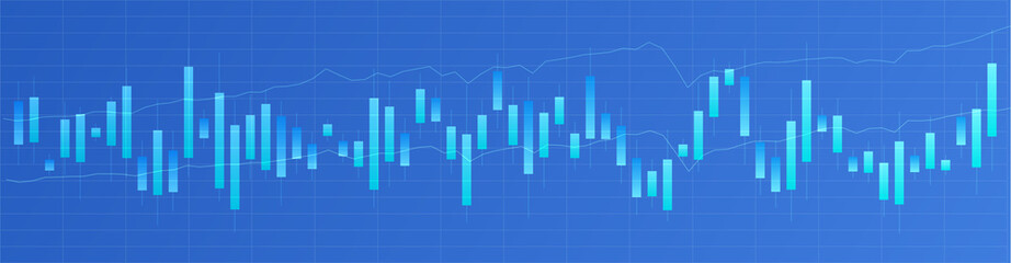 Japanese candlestick chart. Online trading. Financial market
