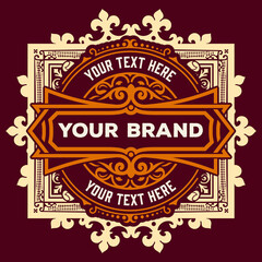 Western card with vintage style