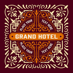 Western card with vintage style