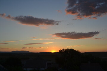 sunset in the mountains