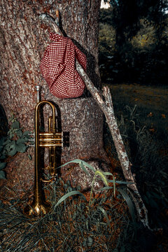 Traveling Jazz Trumpet Musician
