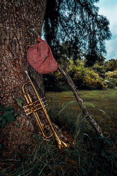 Traveling Jazz Trumpet Musician