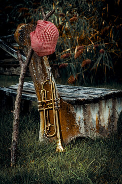 Traveling Jazz Trumpet Musician
