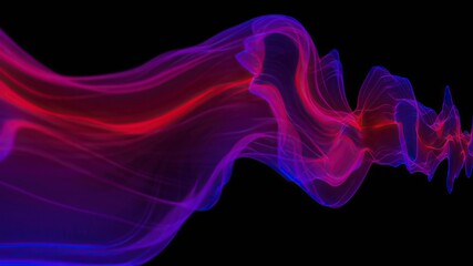 Abstract Digital Wave And Smoke Flow