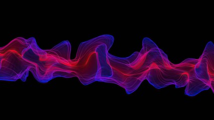 Abstract Digital Wave And Smoke Flow